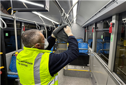 Büyükşehir’in toplu taşıma araçlarında hijyen önceliği en üst seviyede