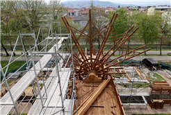 Şehrin kültürel simgesi Tarihi Çark’ta titiz çalışma devam ediyor