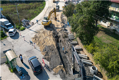 Akyazı’da devam eden 9 bin metrelik altyapı projesinde 6 ekip aynı anda çalışıyor