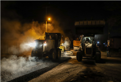 Altyapısı tamamlanan 18 Nisan Caddesi’ne 750 ton asfalt