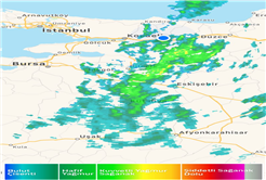 Yağmur yüklü bulutlar böyle görüntülendi