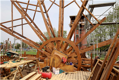 Şehrin kültürel simgesi Tarihi Çark’ta titiz çalışma devam ediyor