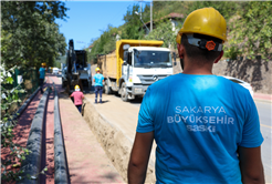 10 kilometrelik altyapı projesi Geyve’nin 6 mahallesine kesintisiz hizmet sunacak