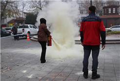 Büyükşehir ekiplerine ateşe müdahale eğitimi