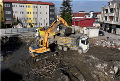 Sapanca meydan projesinde zemin iyileştirme çalışmaları tamamlandı