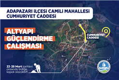 Altyapı çalışmaları için trafik alternatif güzergahlardan sağlanacak